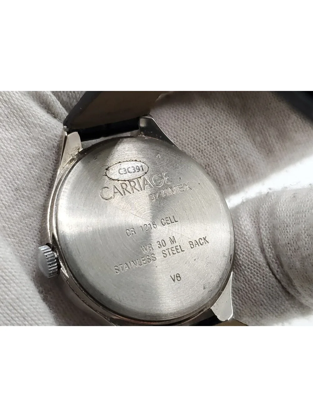 Carriage By Timex Quartz Womens Watch New Battery Silver Dial 30mm